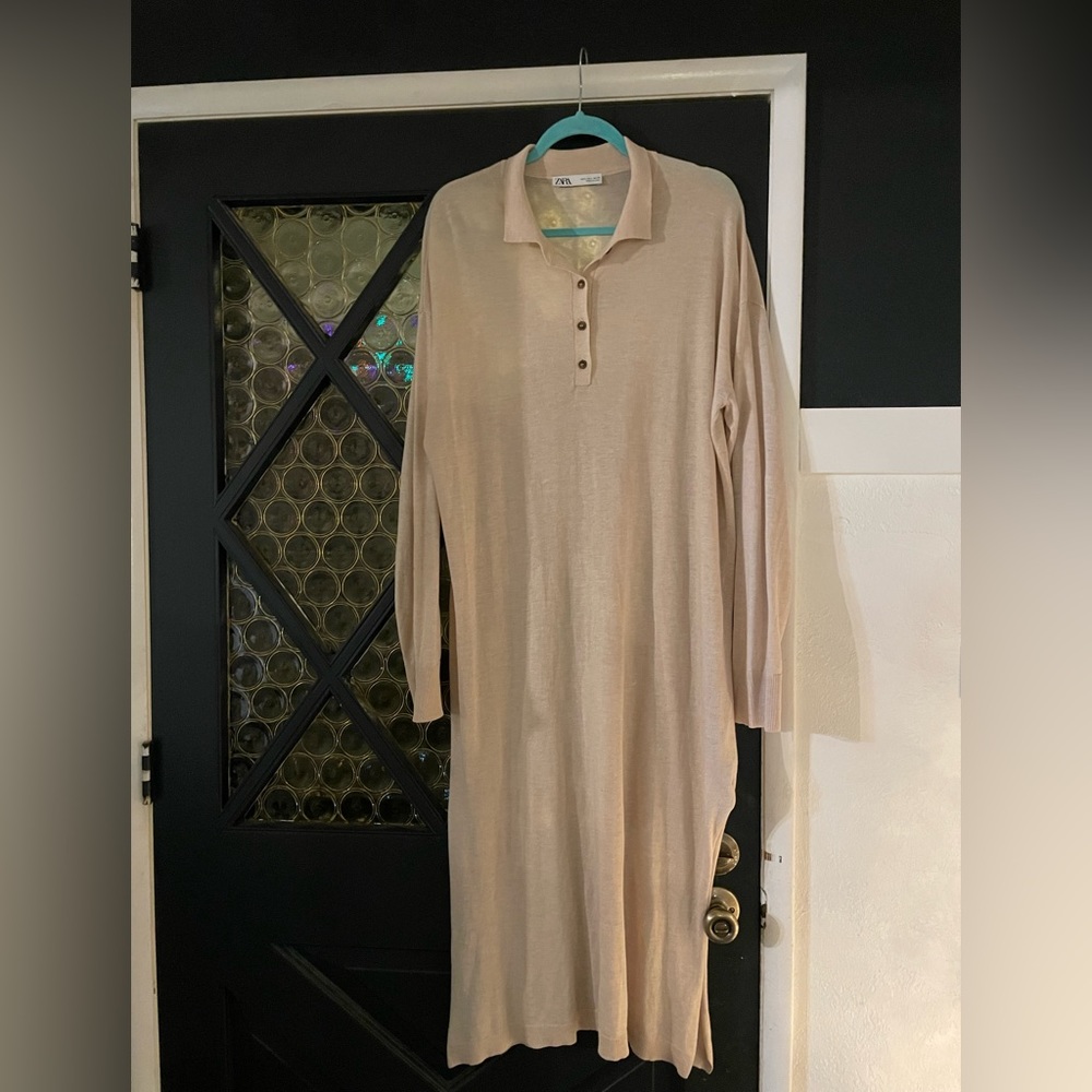 Long ran button down dress